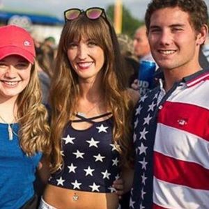 Red White and Blue crop top